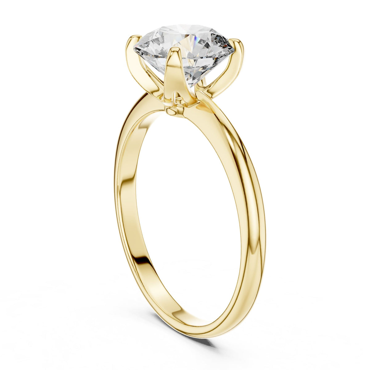 Round Solitaire Lab Grown Diamond Engagement Ring
