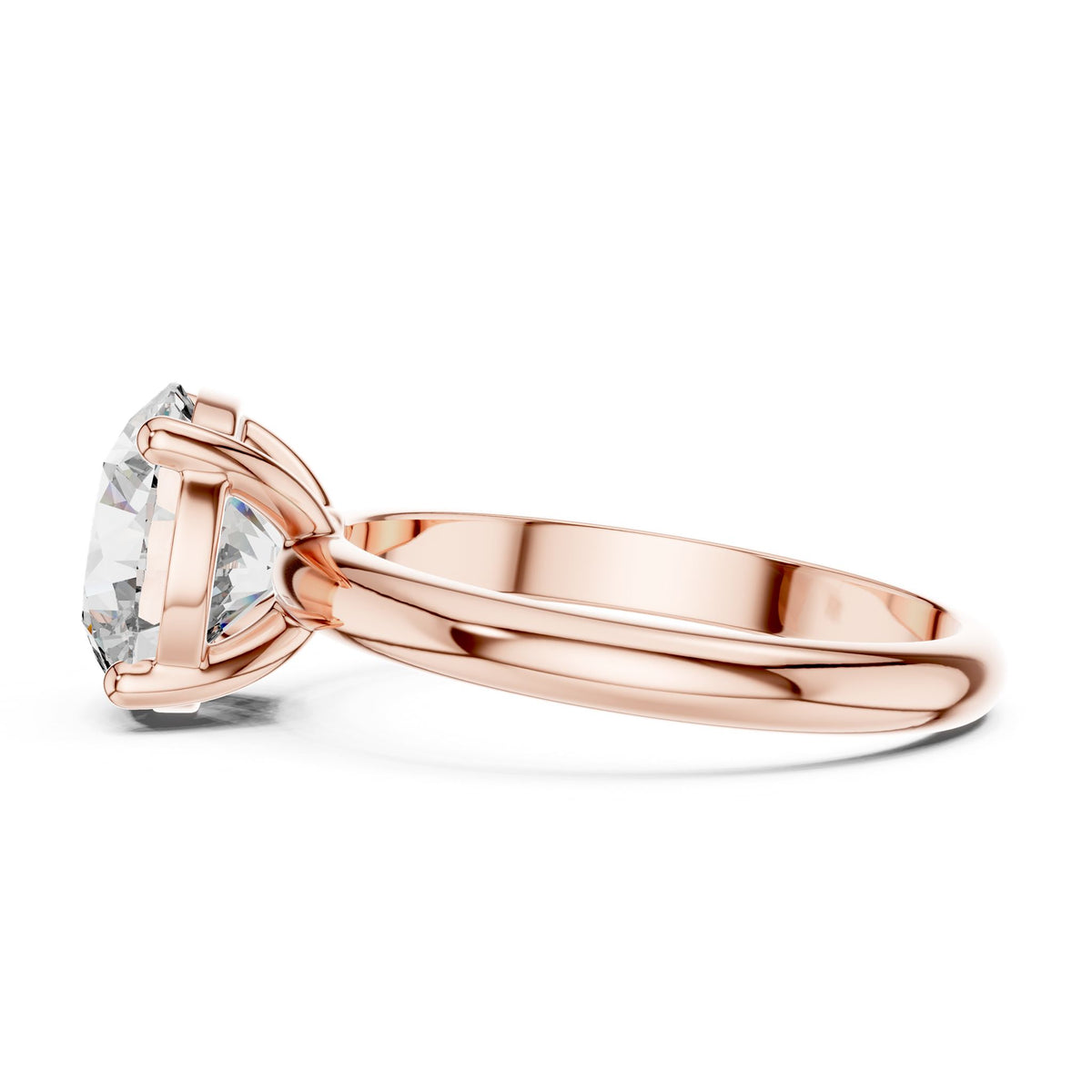 Round Solitaire Lab Grown Diamond Engagement Ring