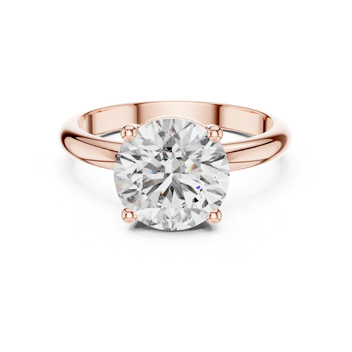 Round Solitaire Lab Grown Diamond Engagement Ring