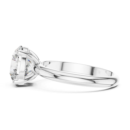 Round Solitaire Lab Grown Diamond Engagement Ring