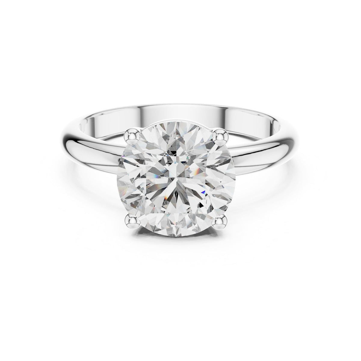 Round Solitaire Lab Grown Diamond Engagement Ring