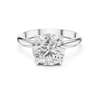 Round Solitaire Lab Grown Diamond Engagement Ring