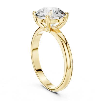 Round Solitaire Lab Grown Diamond Engagement Ring