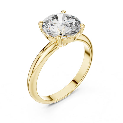 Round Solitaire Lab Grown Diamond Engagement Ring