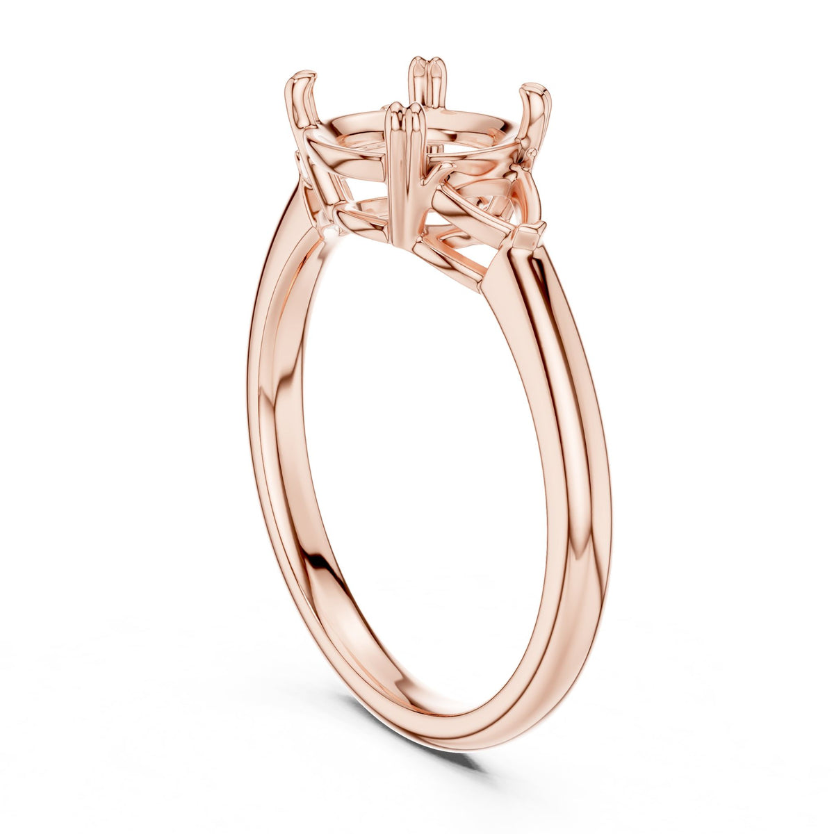 Round Three Stone Lab Grown Diamond Engagement Ring