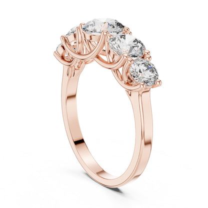 Round Three Stone Lab Grown Diamond Engagement Ring