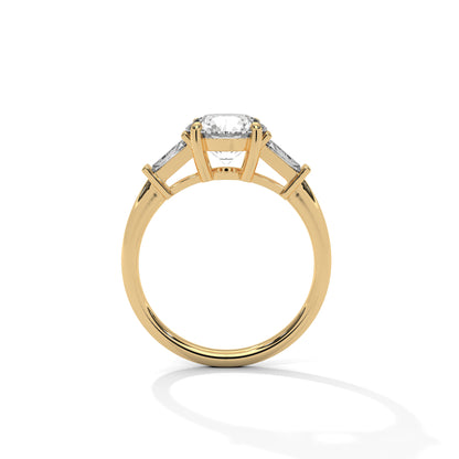 Round Three Stone Lab Grown Diamond Engagement Ring
