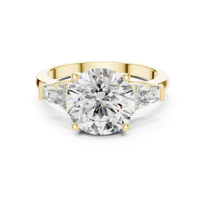 Round Three Stone Lab Grown Diamond Engagement Ring