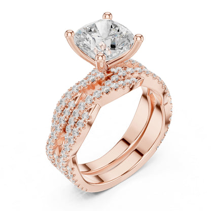Round Twist Lab Grown Diamond Engagement Ring
