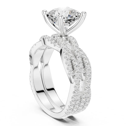 Round Twist Lab Grown Diamond Engagement Ring