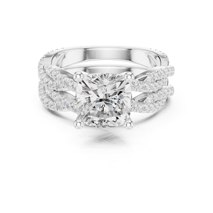 Round Twist Lab Grown Diamond Engagement Ring