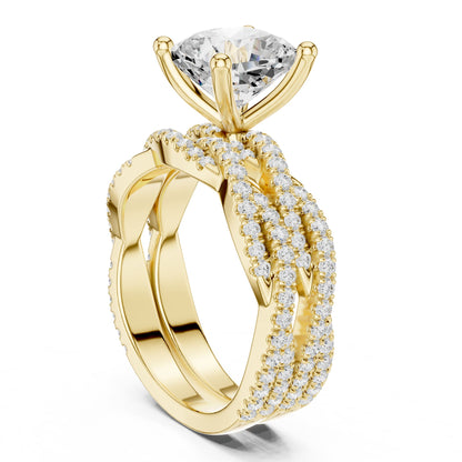 Round Twist Lab Grown Diamond Engagement Ring