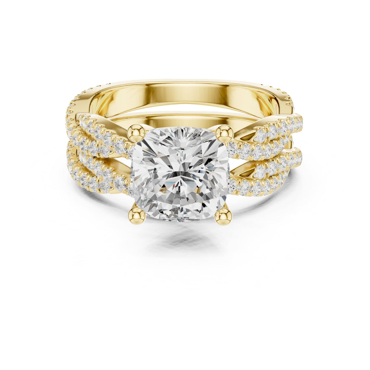 Round Twist Lab Grown Diamond Engagement Ring