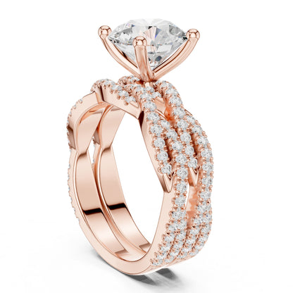 Round Twist Lab Grown Diamond Engagement Ring