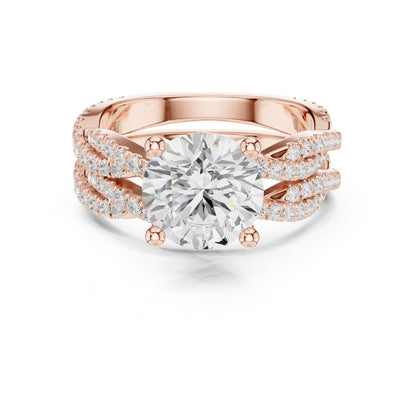 Round Twist Lab Grown Diamond Engagement Ring