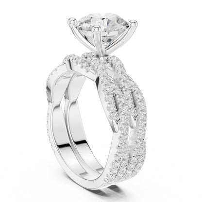 Round Twist Lab Grown Diamond Engagement Ring