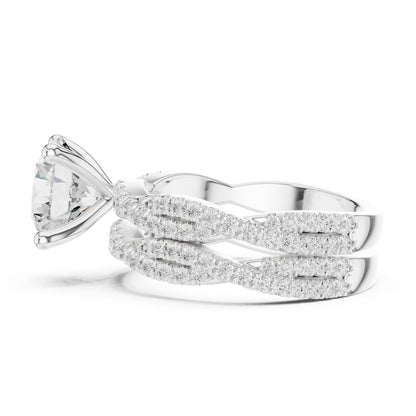 Round Twist Lab Grown Diamond Engagement Ring