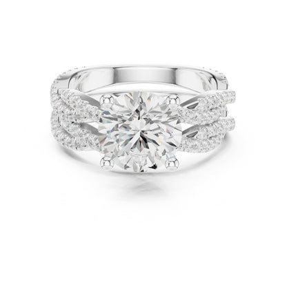 Round Twist Lab Grown Diamond Engagement Ring
