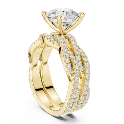 Round Twist Lab Grown Diamond Engagement Ring