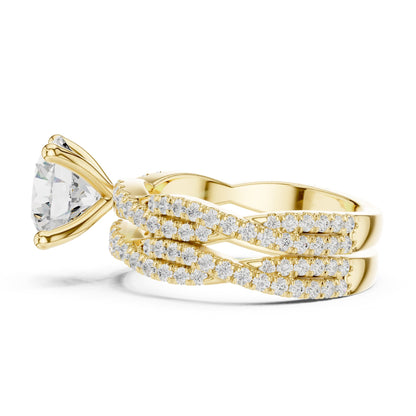 Round Twist Lab Grown Diamond Engagement Ring