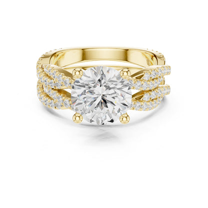 Round Twist Lab Grown Diamond Engagement Ring