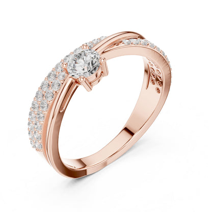 Round Twist Lab Grown Diamond Engagement Ring