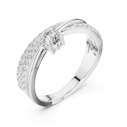 Round Twist Lab Grown Diamond Engagement Ring