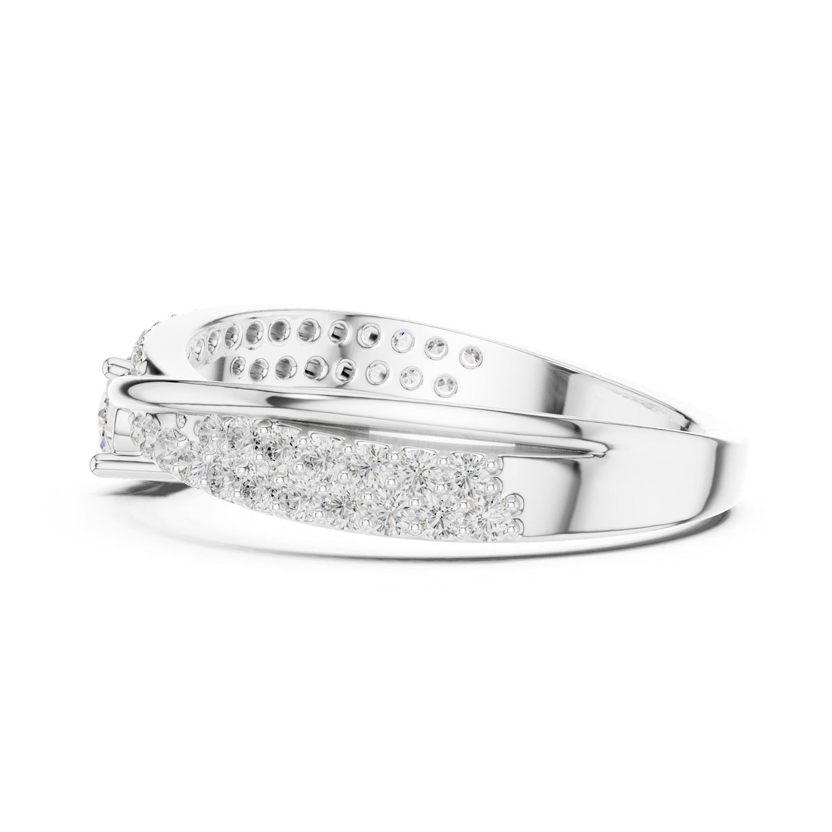 Round Twist Lab Grown Diamond Engagement Ring