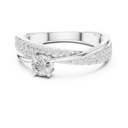 Round Twist Lab Grown Diamond Engagement Ring