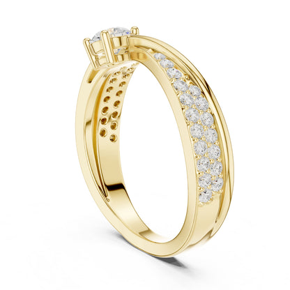 Round Twist Lab Grown Diamond Engagement Ring