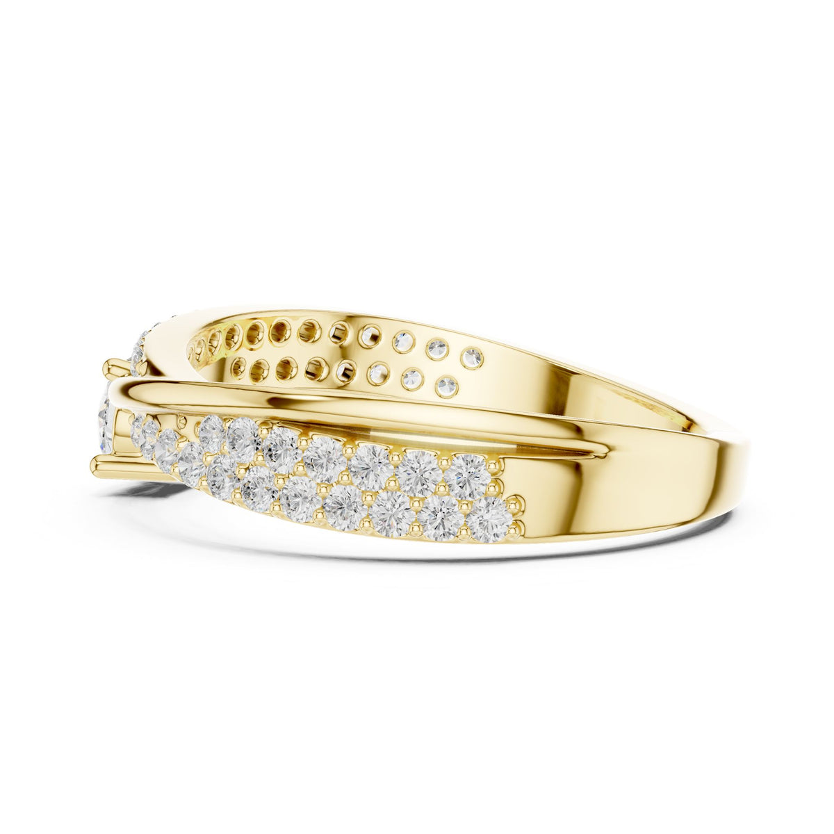 Round Twist Lab Grown Diamond Engagement Ring