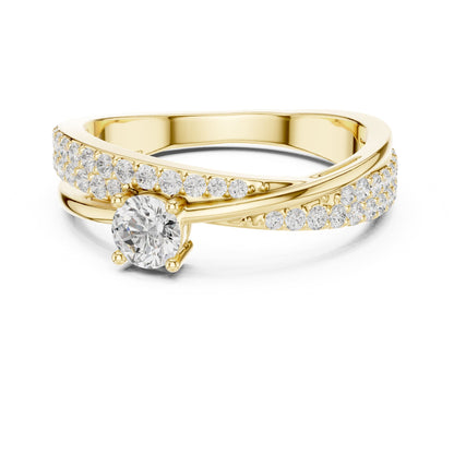 Round Twist Lab Grown Diamond Engagement Ring