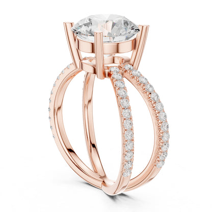 Round Twist Lab Grown Diamond Engagement Ring