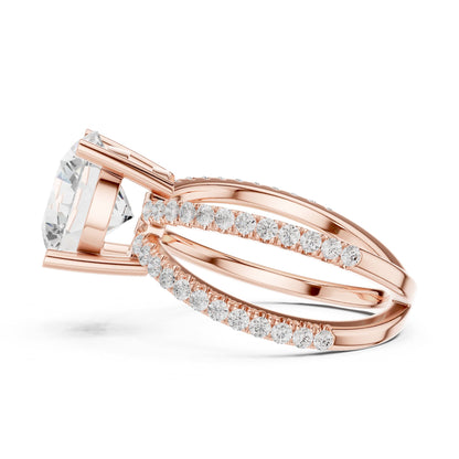 Round Twist Lab Grown Diamond Engagement Ring