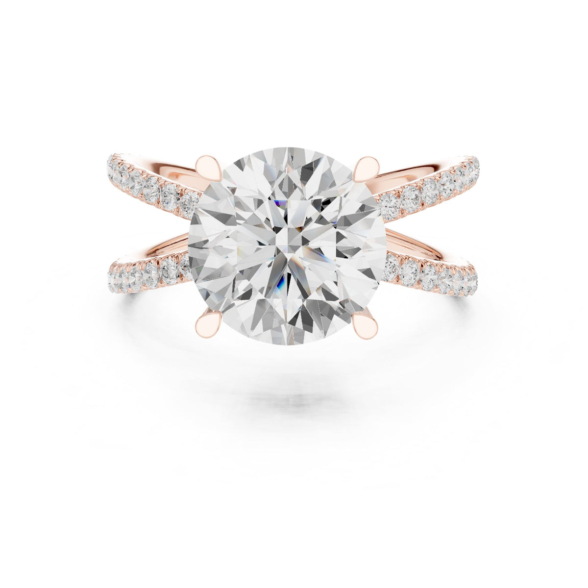Round Twist Lab Grown Diamond Engagement Ring
