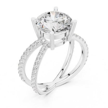 Round Twist Lab Grown Diamond Engagement Ring