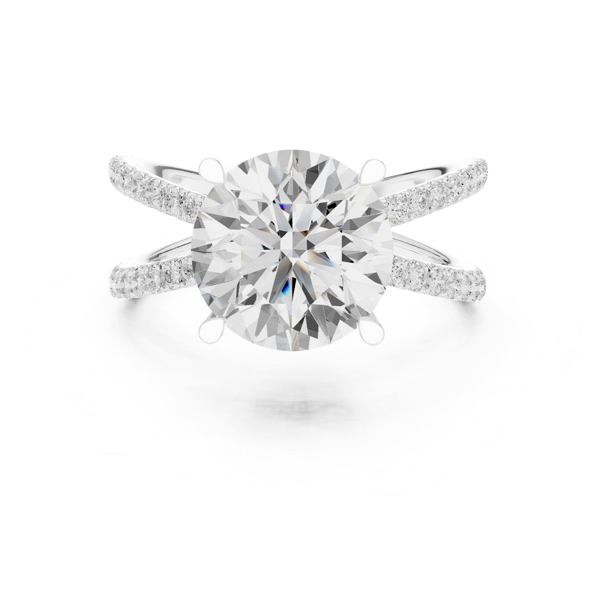 Round Twist Lab Grown Diamond Engagement Ring