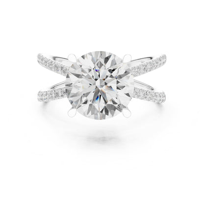 Round Twist Lab Grown Diamond Engagement Ring