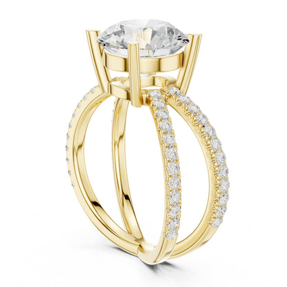 Round Twist Lab Grown Diamond Engagement Ring