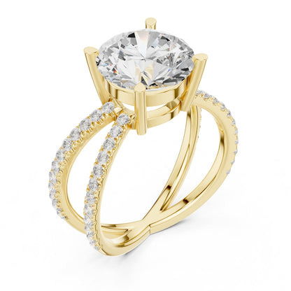 Round Twist Lab Grown Diamond Engagement Ring