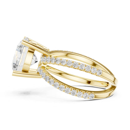 Round Twist Lab Grown Diamond Engagement Ring