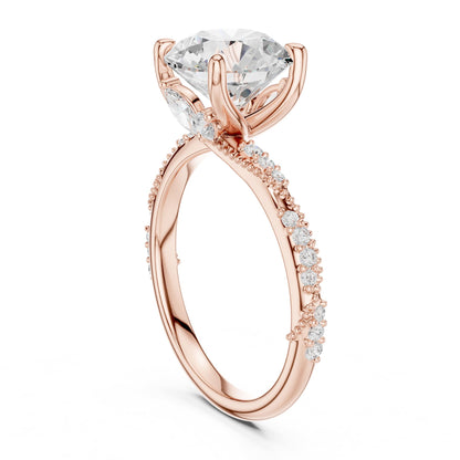 Round Twist Lab Grown Diamond Engagement Ring