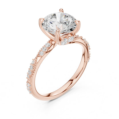 Round Twist Lab Grown Diamond Engagement Ring