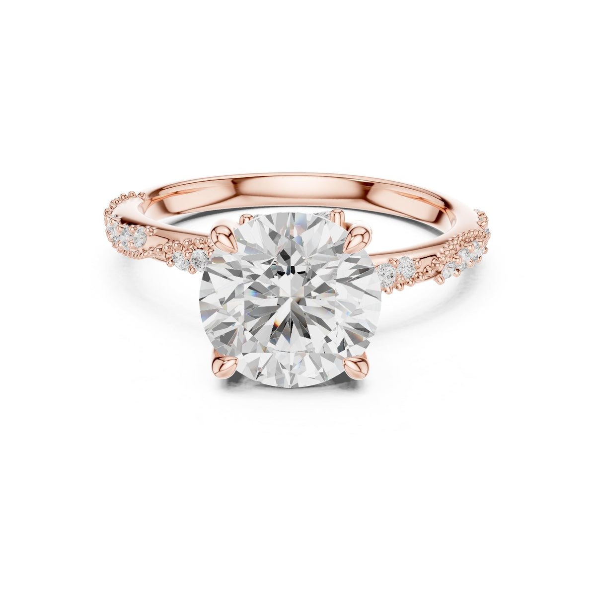 Round Twist Lab Grown Diamond Engagement Ring