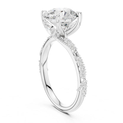 Round Twist Lab Grown Diamond Engagement Ring