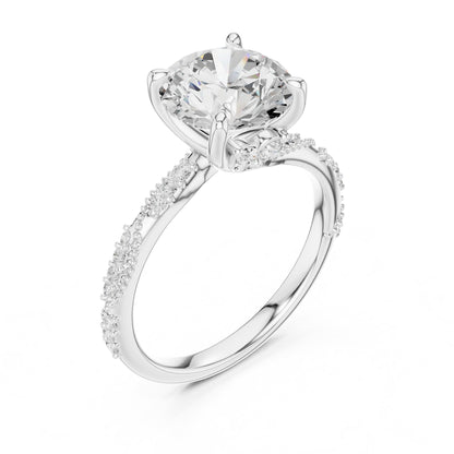 Round Twist Lab Grown Diamond Engagement Ring