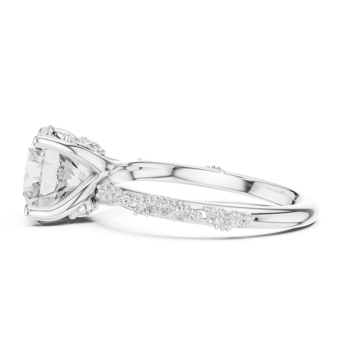 Round Twist Lab Grown Diamond Engagement Ring