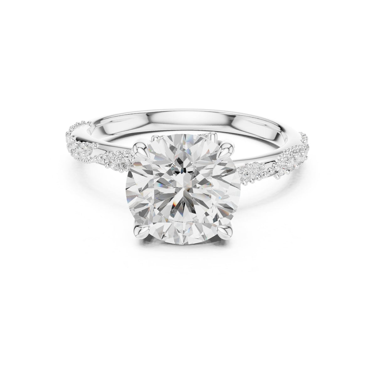 Round Twist Lab Grown Diamond Engagement Ring
