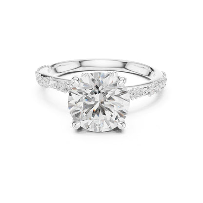 Round Twist Lab Grown Diamond Engagement Ring