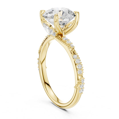 Round Twist Lab Grown Diamond Engagement Ring